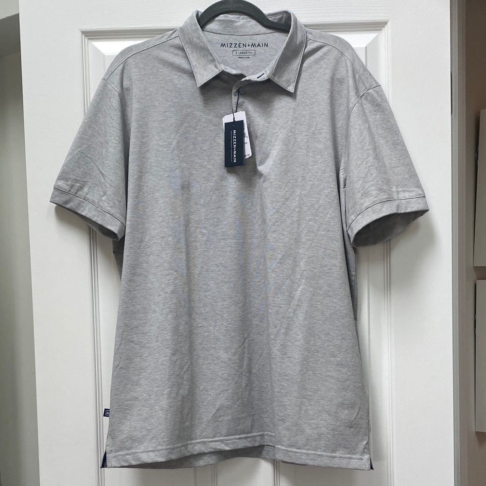 Mizzen+Main Gray Polo Shirt